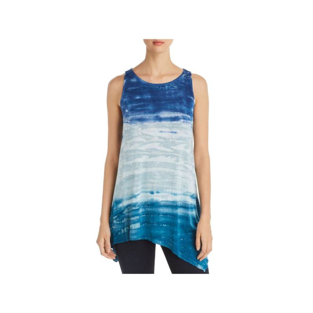 CUPIO BLUSH Womens Blue Stretch Sleeveless Scoop Neck Tank Top M